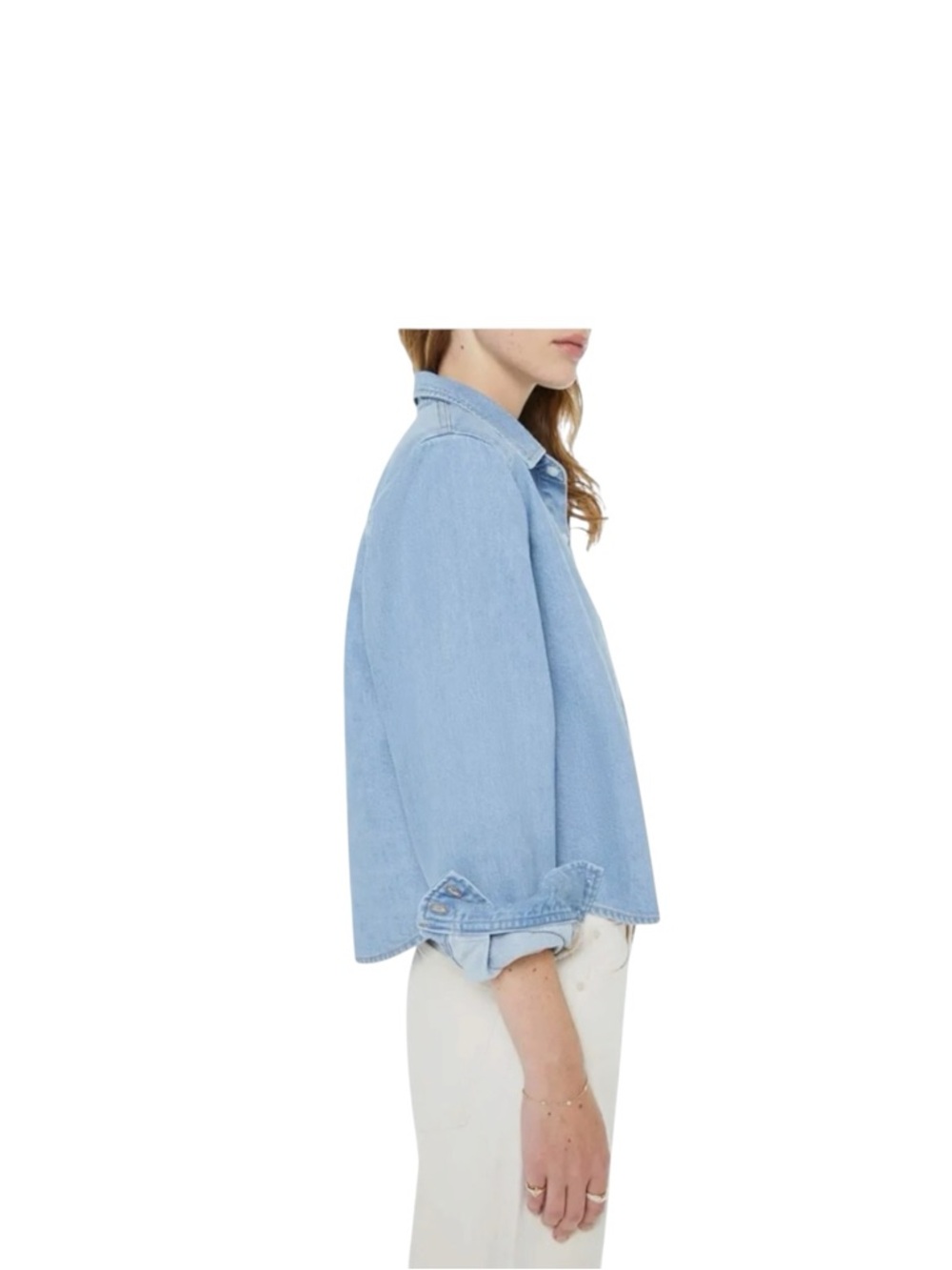 MOTHER Denim The Honor Roll Logo
Embroidered Crop Button-Up Shirt Large - Picture 2 of 6